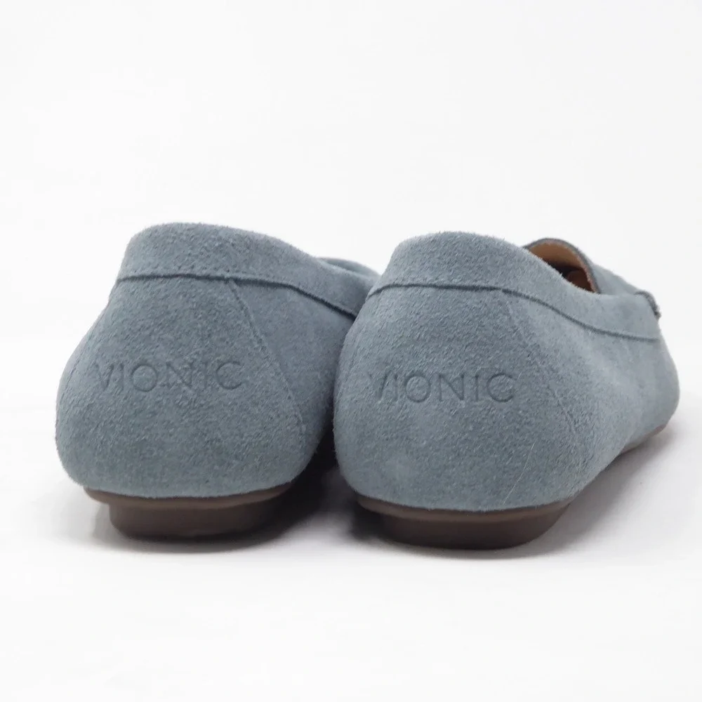 Vionic Women Debbie Loafers Blue Suede Orthotic Slip On 8.5 Wide